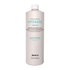 JUUCE hyaluronic hydrate conditioner bottle, 1 litre, white with teal label