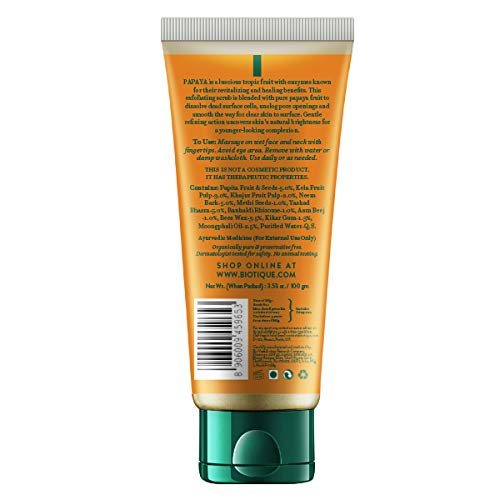 Biotique Papaya Tan Removal Brightening & Revitalizing Face Scrub 100g