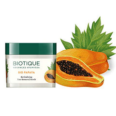 Biotique Papaya Tan Removal Brightening & Revitalizing Face Scrub - 75g Jar