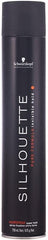 Hair spray bottle, dark, white label with orange dot, 750 ml