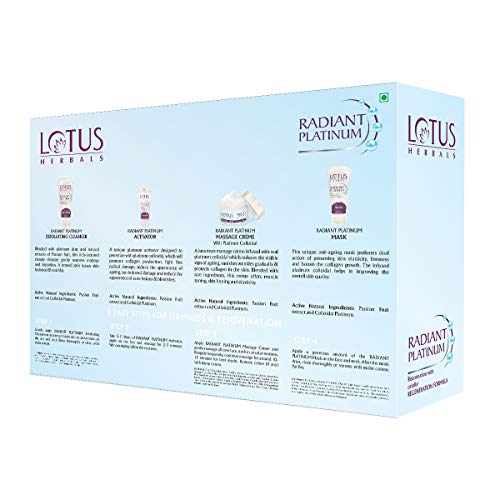 Lotus Herbals Sustainable Radiant Platinum Cellular Anti-Ageing Facial Kit