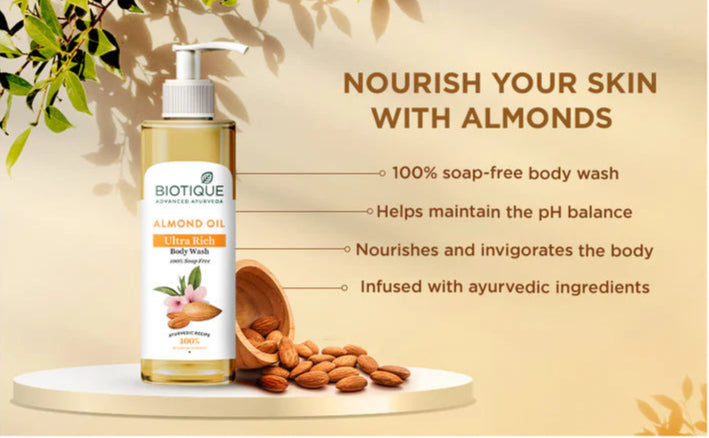 Biotique Almond Oil Ultra Rich Body Wash 200ml