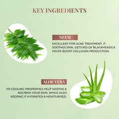 Just Herbs - Neem + Aloe Vera Clear Skin Face Wash 100g
