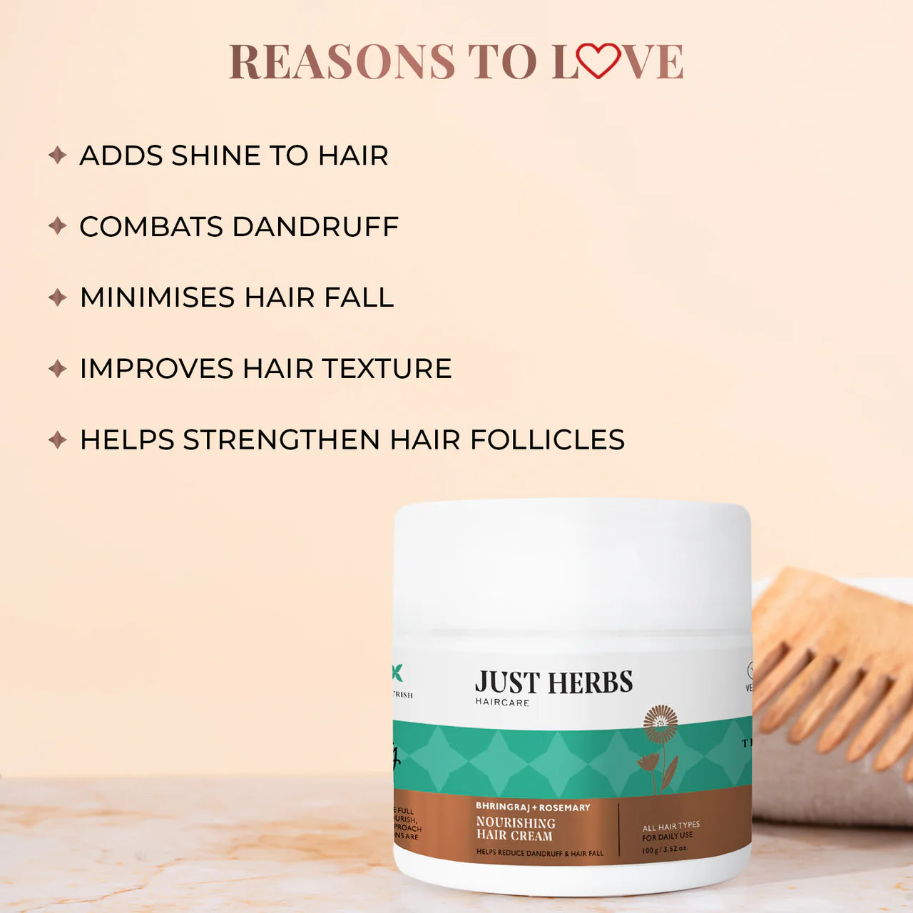 Just Herbs - BHRINGRAJ + ROSEMARY NOURISHING HAIR CREAM 100g