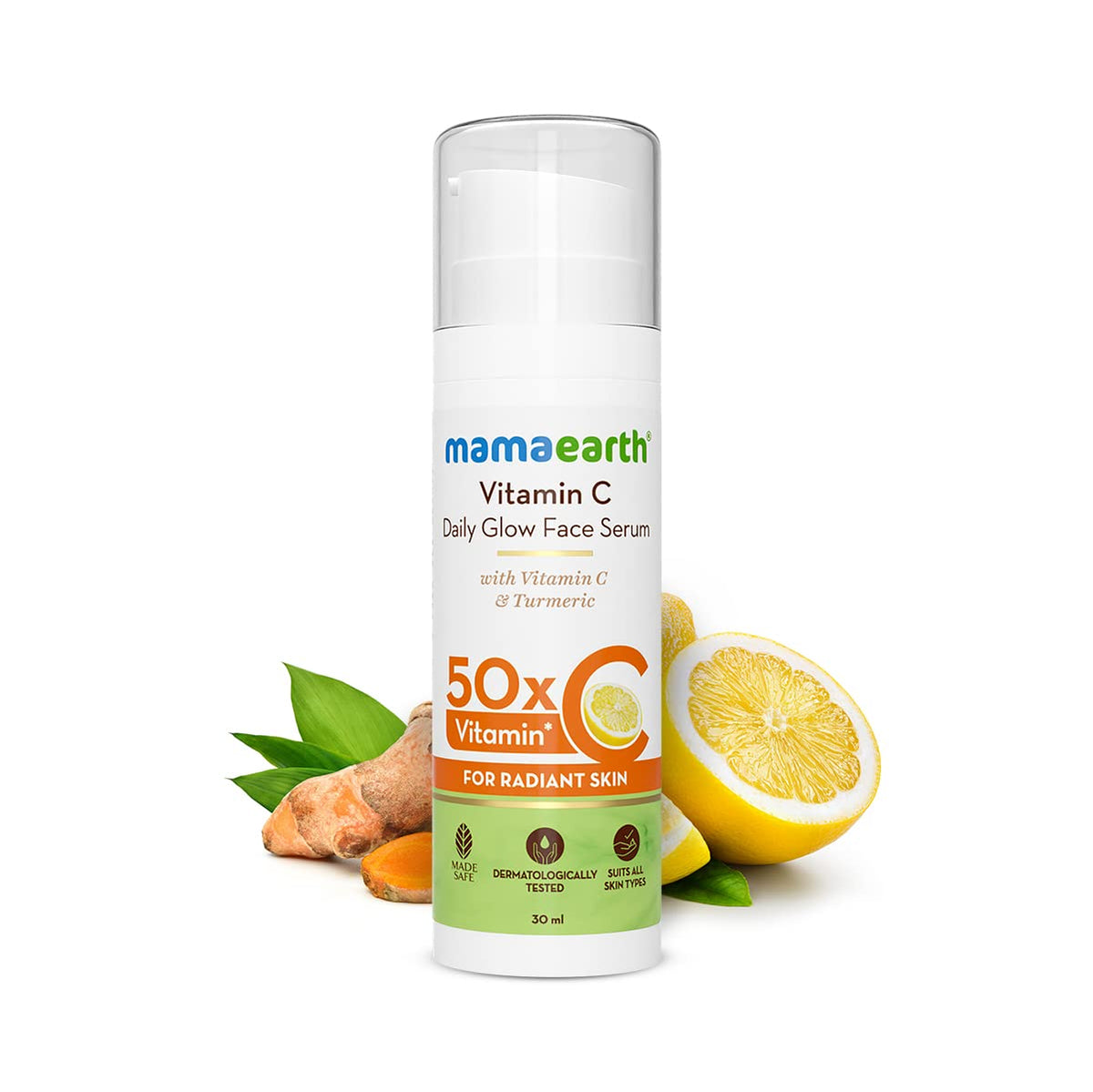 Mamaearth - Vitamin C Daily Glow Face Serum With Vitamin C & Turmeric for Radiant Skin - 30 ml