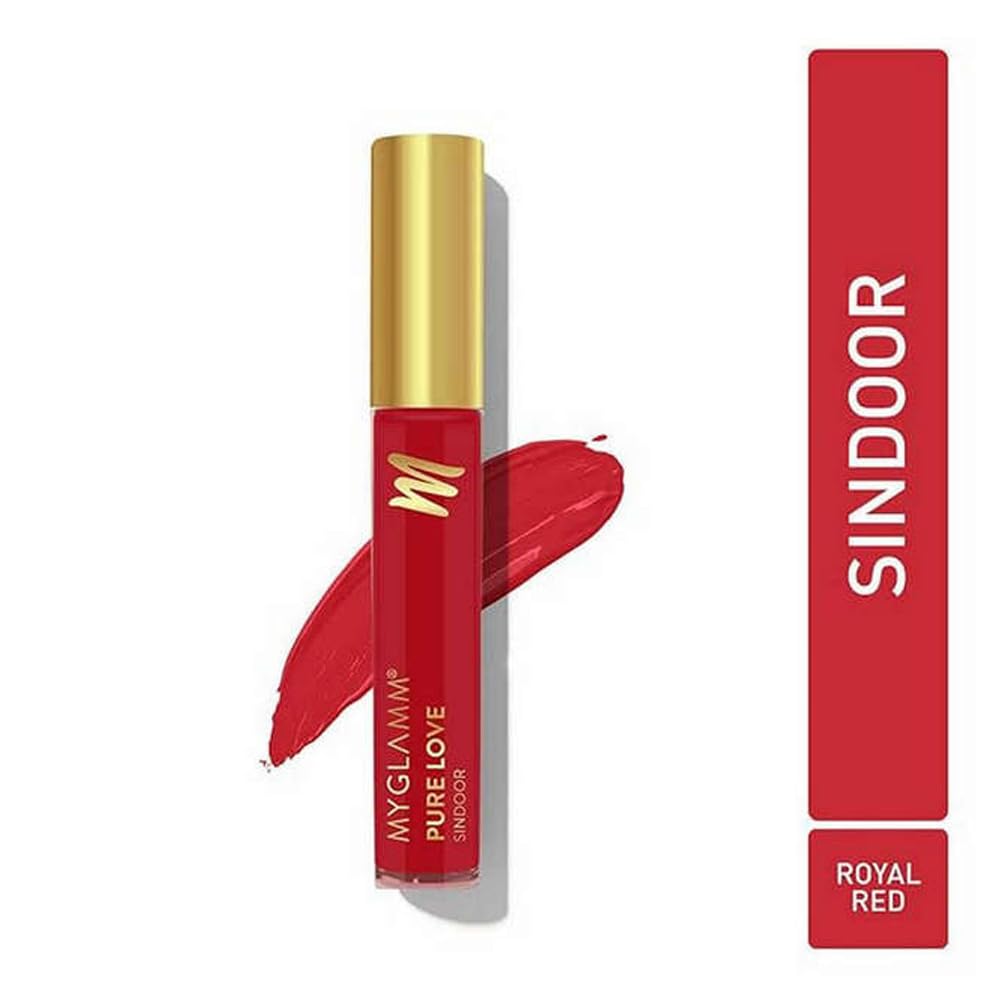 MyGlamm - Pure Love Sindoor - Royal Red (Red Shade) | Quick Dry, Long Lasting, Smudgeproof, Water-Resistant & Sweatproof Liquid Sindoor