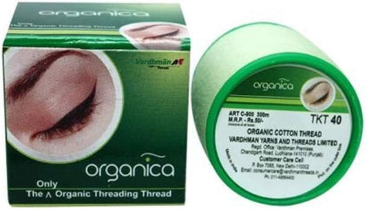 Organica organic eyebrow threading thread spool with carton packaging