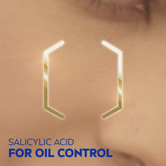 Salicylic acid for oil control ingredient graphic on skin
