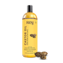 Rey Naturals - Cold Pressed Extra Virgin Castor Oil For Hair Growth | Nourishing Hair Oil For All Hair Types | Deeply Moisturizes, Repairs And Strengthens Hair | For Hair Growth And Adds Shine | 200ml