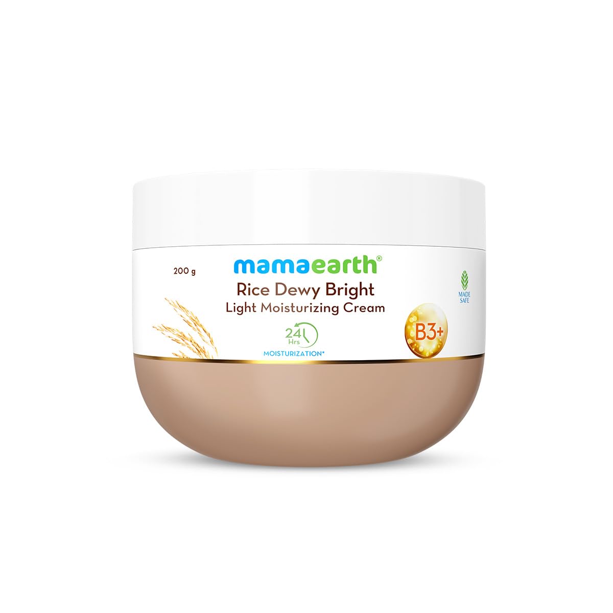 Mamaearth - Rice Dewy Bright Light Moisturizing Cream with Rice Water & Niacinamide for Glass-Skin 50g