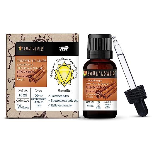 SoulFlower - Cinnamon Essential Oil | Musky & Earthy 15ml