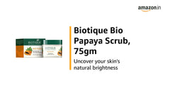 Biotique Papaya Tan Removal Brightening & Revitalizing Face Scrub - 75g Jar