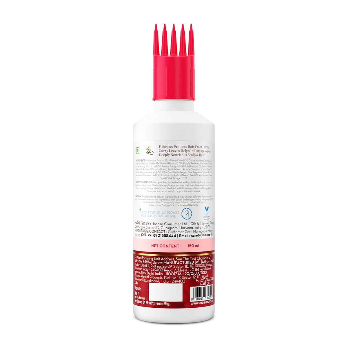 Mamaearth - Hibiscus Damage Repair Hair Oil with Hibiscus & Curry Leaves 150ml