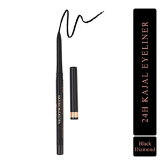 MyGlamm - Manish Malhotra 24H Kajal Eyeliner - Black Diamond (Black) | Long Lasting, WaterProof, Smudge Proof Retractable Eye Kajal Pencil