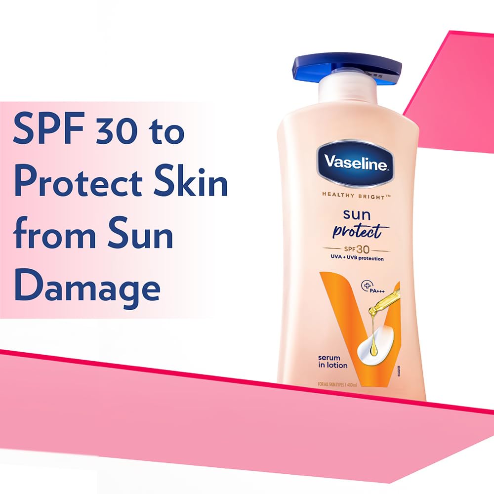 Vaseline Sun Protect SPF 30 Body Lotion to Reduce Tan Lines UVA + UVB PA+++ - 400 ml