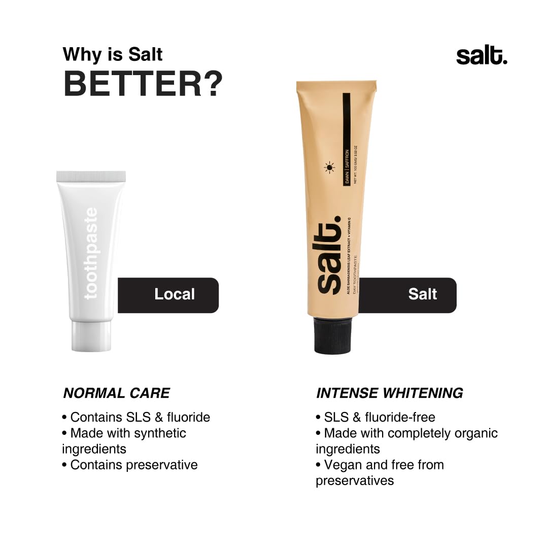 Salt Oral Care - Aloe Barbadensis Leaf Extract + Vitamin C Dawn Saffron Day Toothpaste 100g