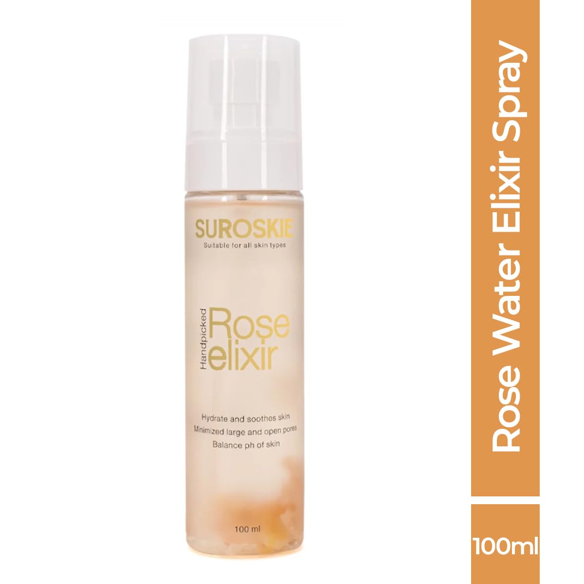Suroskie - Rose Elixir | Hydrate & Soothes Skin, Minimized Large & Open Pores, Balance ph | 100ml