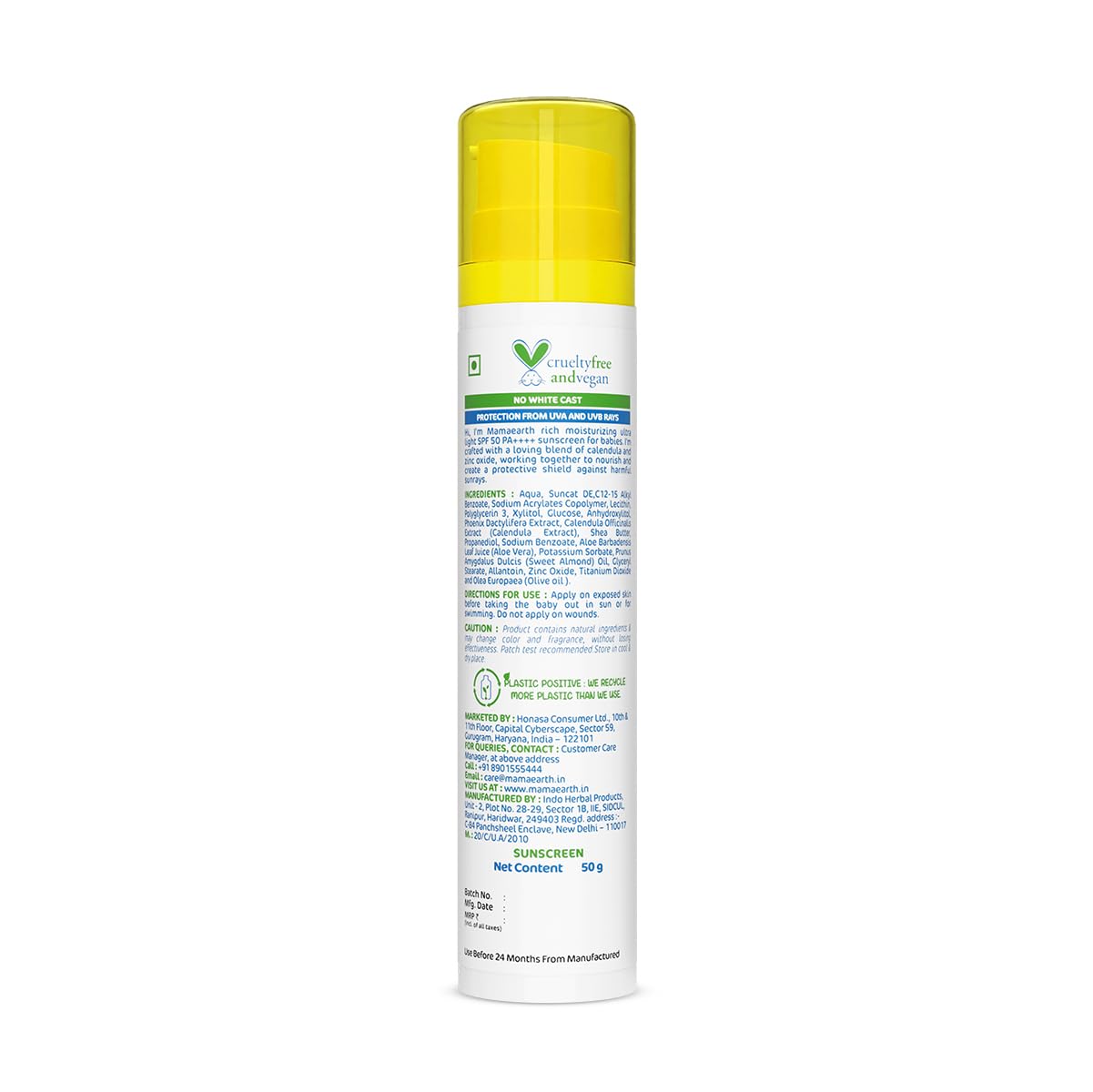 Mamaearth - Baby Rich Moisturizing Ultra Light Sunscreen - 50g