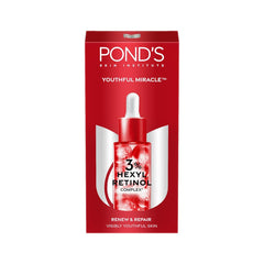 POND’S 3% Hexyl Retinol complex renew & repair serum box with dropper icon