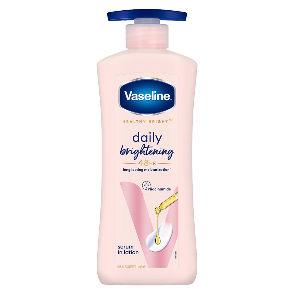 Vaseline Unisex Healthy Bright Daily Brightening Body Lotion with Mineral Oil 400 ml