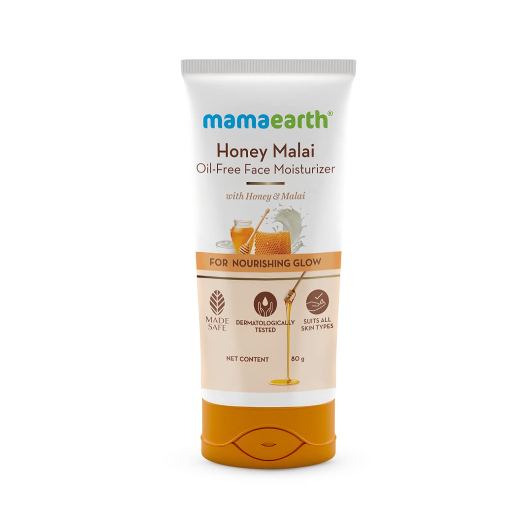 Mamaearth - Honey Malai Oil-Free Face Moisturizer with Honey & Malai For Nourishing Glow 80g