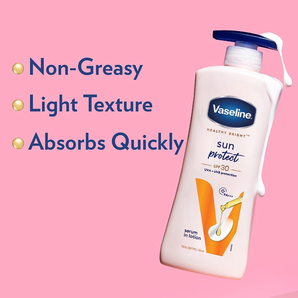 Vaseline Sun Protect SPF 30 Body Lotion to Reduce Tan Lines UVA + UVB PA+++ - 400 ml