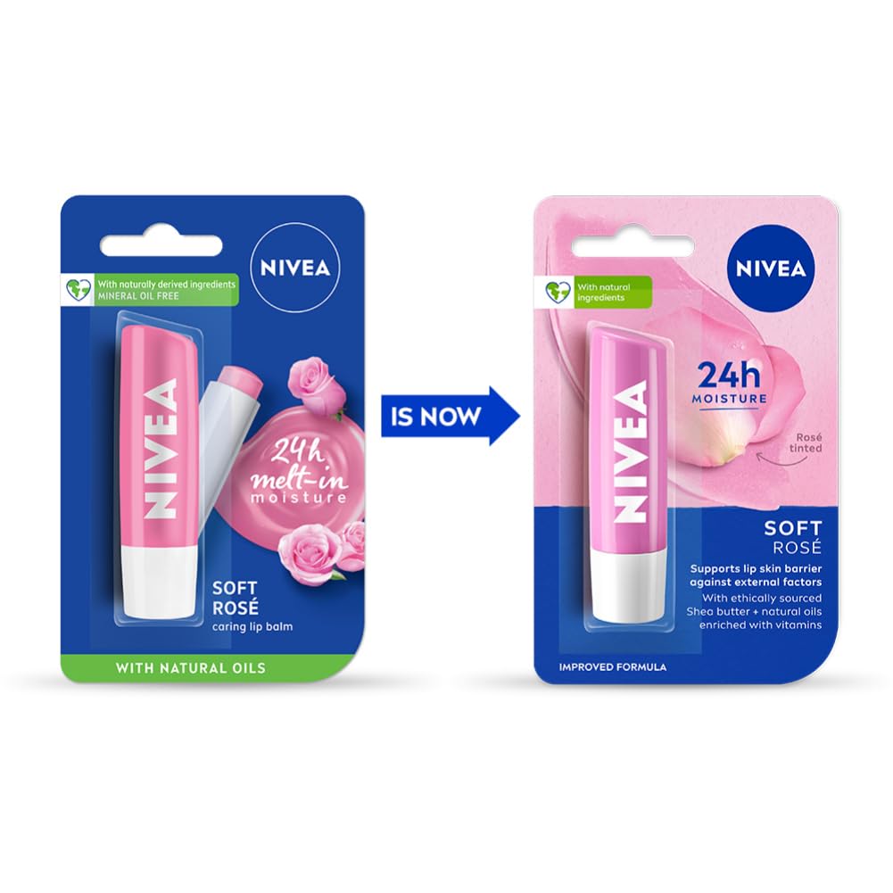 Nivea - Soft Rose Caring Lip Balm 4.8g