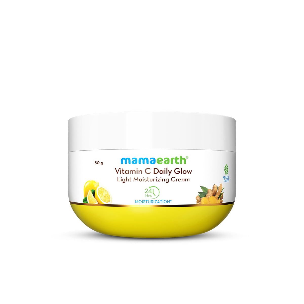 Mamaearth - Vitamin C Daily Glow Light Moisturizing Cream with Turmeric & Vitamin C for Skin Brightening 50g