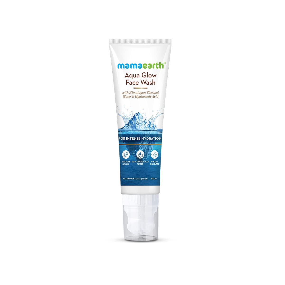 Mamaearth - Aqua Glow Face Wash With Himalayan Thermal Water and Hyaluronic Acid for Intense Hydration 100ml