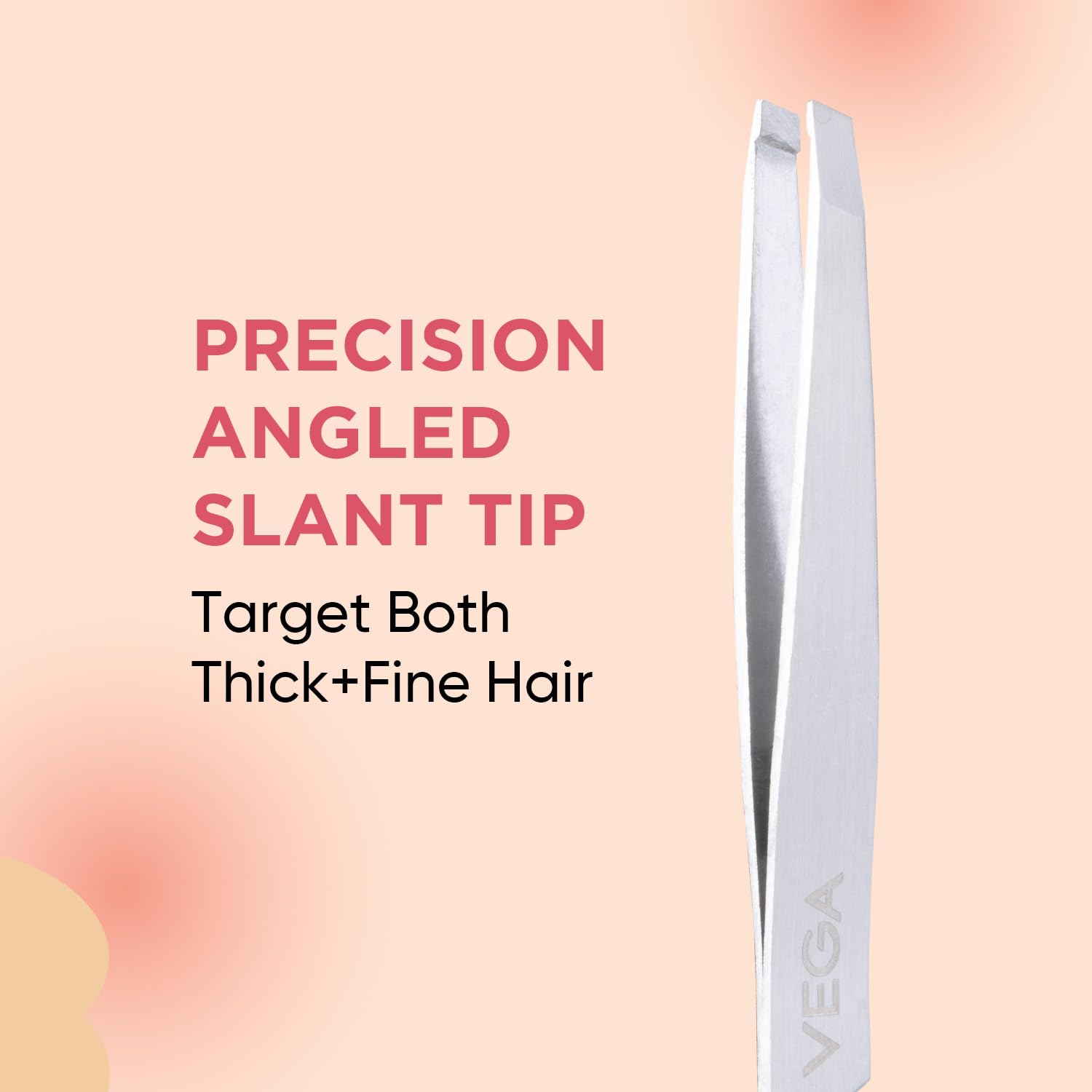 Vega - 2 In 1 Brow Groomer & Tweezer - TWE-01