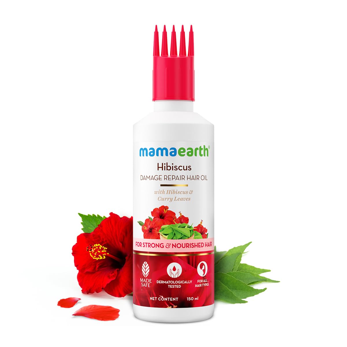 Mamaearth - Hibiscus Damage Repair Hair Oil with Hibiscus & Curry Leaves 150ml