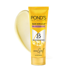 Pond's  3% Niacinamide Sun Miracle SPF 35 P+++ Light Sunscreen | Proctects & Brightens Skin | No white Cast | Lightweight | Non Sticky | For All Skin Types | 50 gm