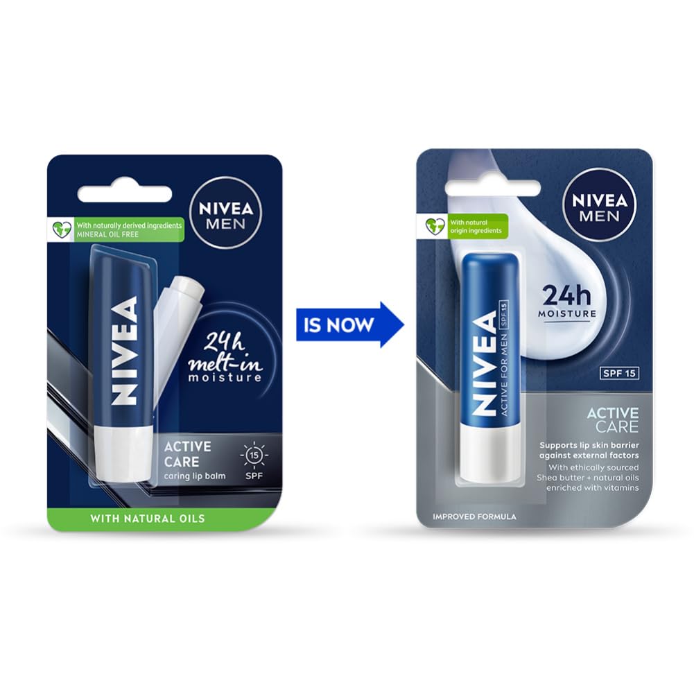 Nivea - Men B5 24h Active Care SPF 15 Lip Balm 4.8g