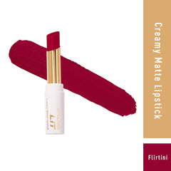 MyGlamm - Lit Creamy Matte Lipstick - Flirtini 3.7 g
