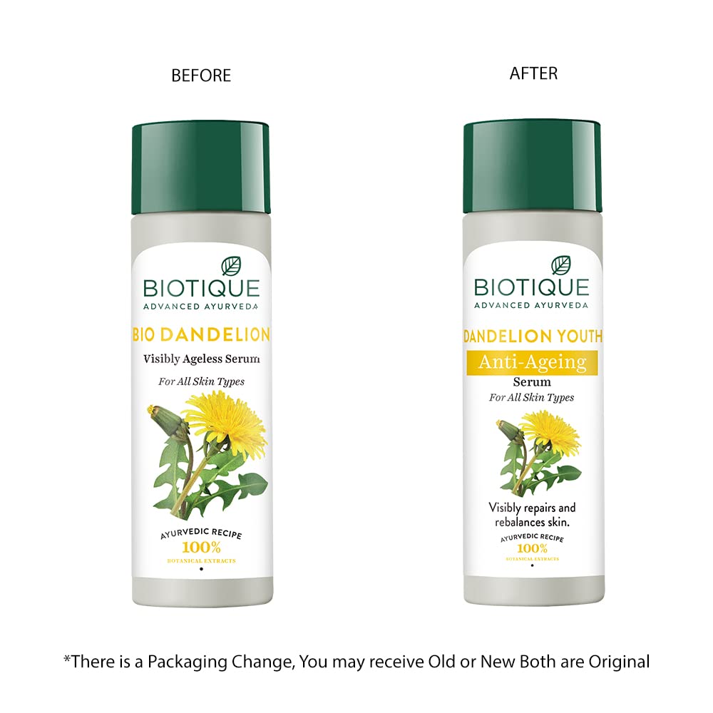 Biotique Bio Dandelion Visibly Ageless Lightening Sustainable Serum 190ml