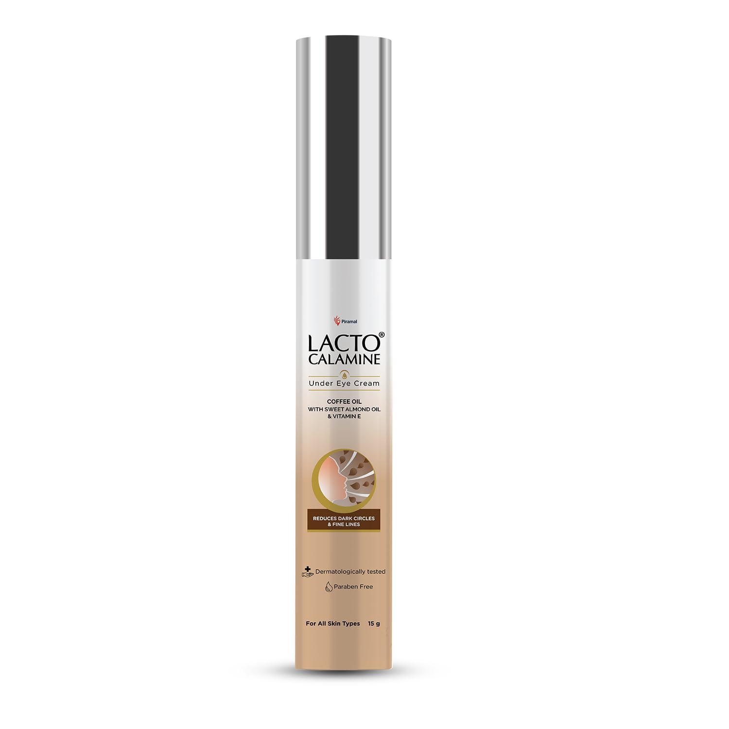 Lacto Calamine under eye cream bottle with roller pump, 15 g