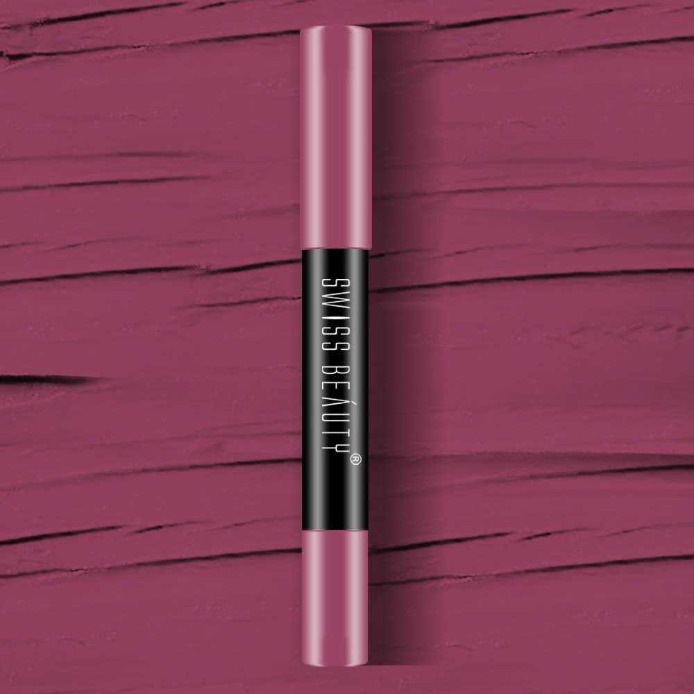 Swiss Beauty Stay on Matte Lip Crayon Shade No. 18 Mauve On