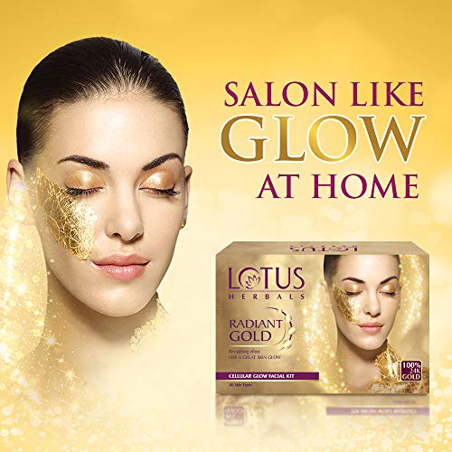 Lotus Herbals Radiant Gold Cellular Glow 5-in-1 Facial Kit 170g