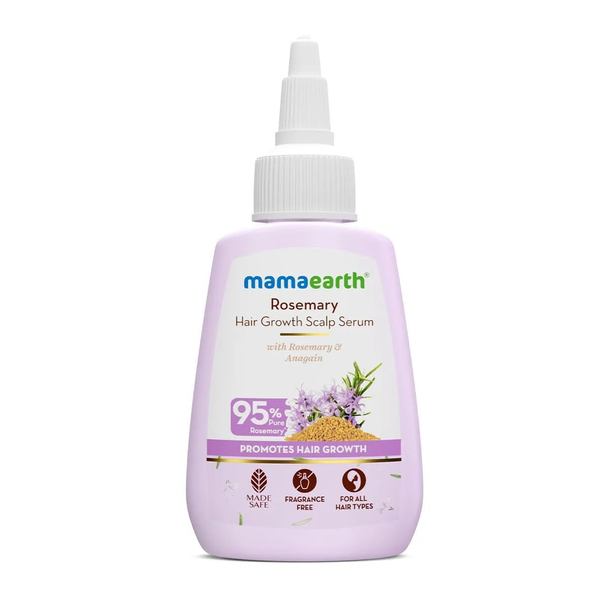 Mamaearth - Rosemary Hair Growth Scalp Serum with 95% Pure Rosemary Oil Extract & 4% Anagain 50ml