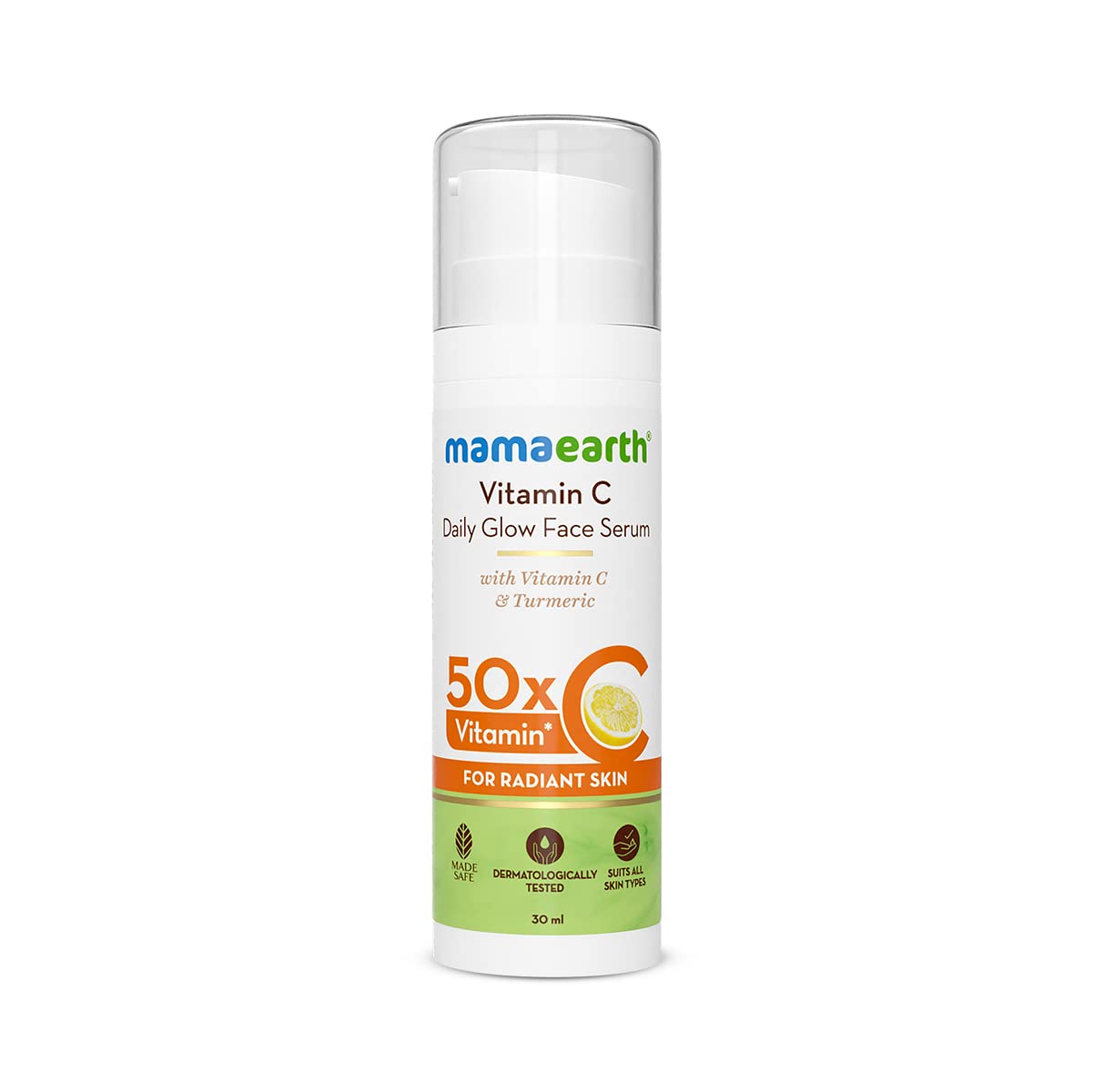 Mamaearth - Vitamin C Daily Glow Face Serum With Vitamin C & Turmeric for Radiant Skin - 30 ml