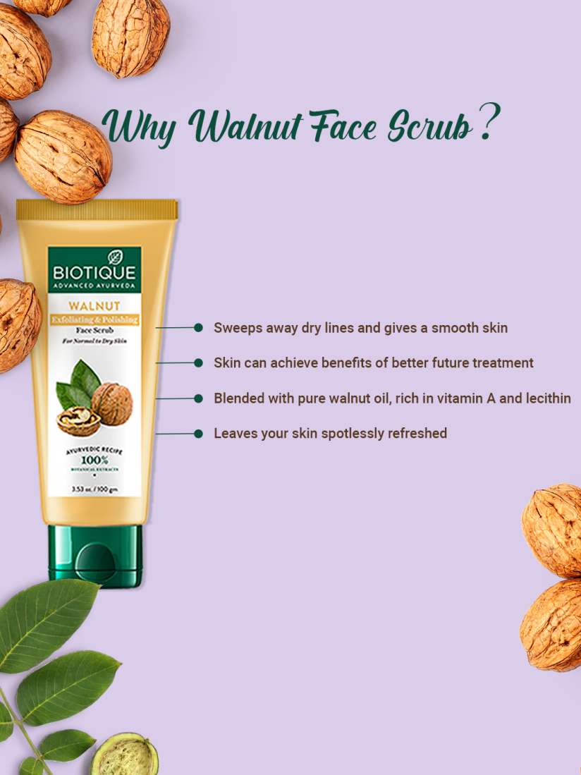 Biotique Walnut Exfoliating & Polishing Face Scrub 100g