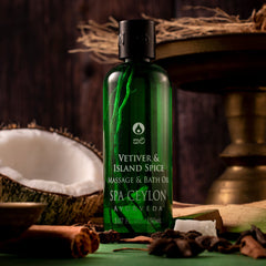 VETIVER & ISLAND SPICE - Massage & Bath Oil- 150ml - Kess Hair and Beauty