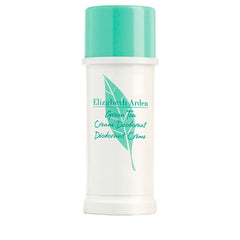 Green tea cream deodorant stick, green cap, white tube
