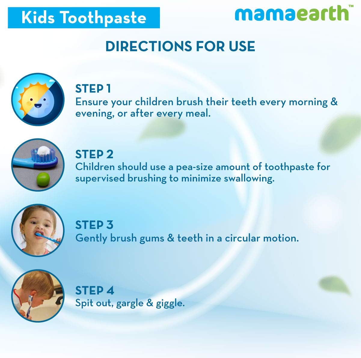 Mamaearth - Sulfate Free Awesome Orange Toothpaste For Kids With Fluoride 50g