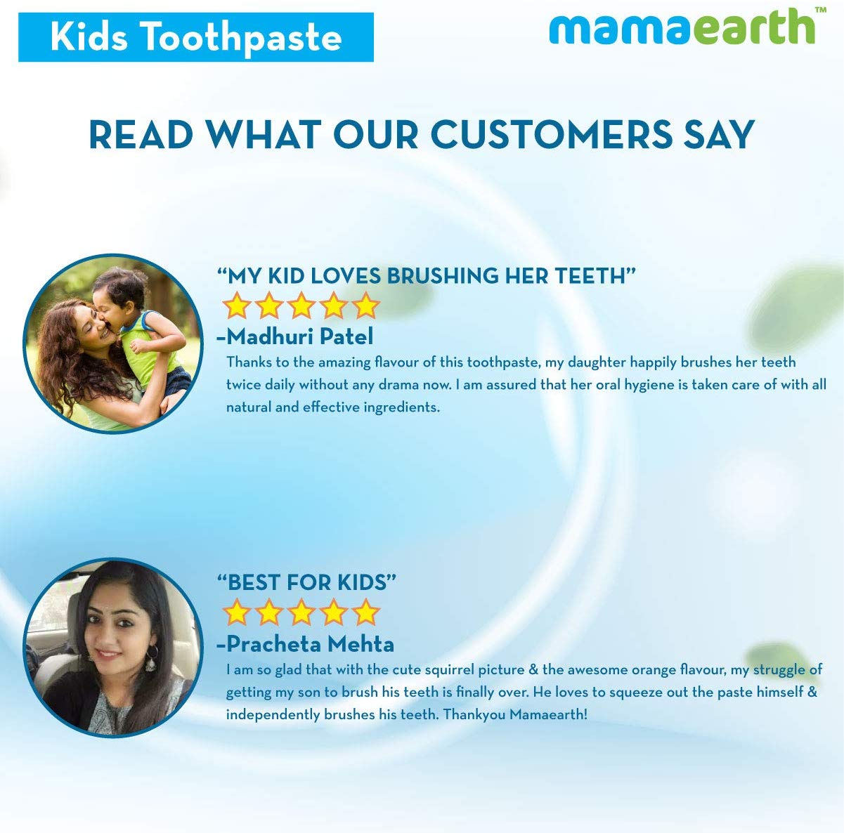 Mamaearth - Sulfate Free Awesome Orange Toothpaste For Kids With Fluoride 50g