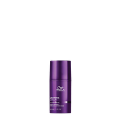 Wella Ultimate Color leave-in mask bottle, purple cylinder with white logo