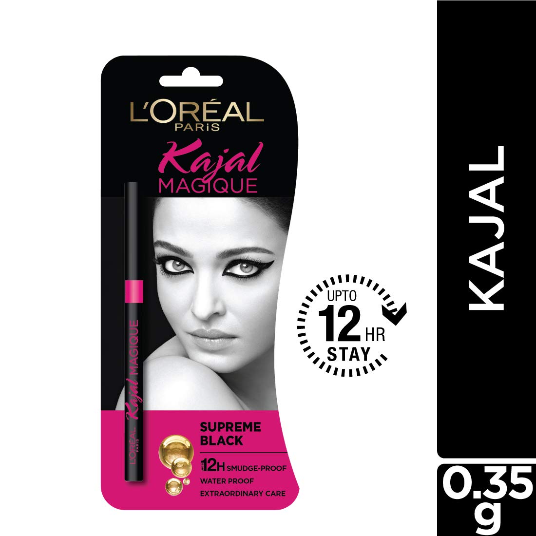 L'Oreal Paris - Kajal Magique 12 Hrs Long Lasting Matte Finish 0.35g - Supreme Black