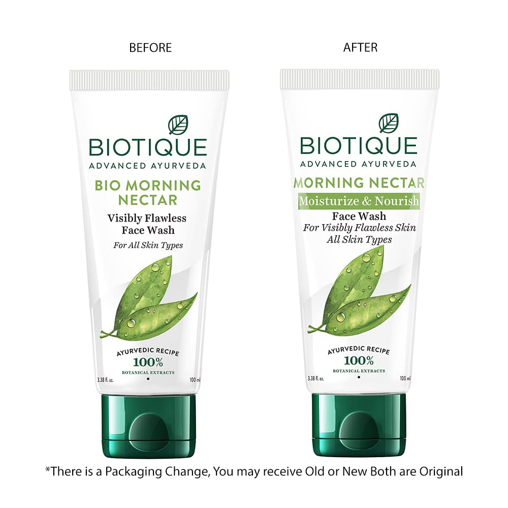 Biotique - Morning Nectar Moisturize & Nourish Visibly Flawless Skin Face Wash 100ml