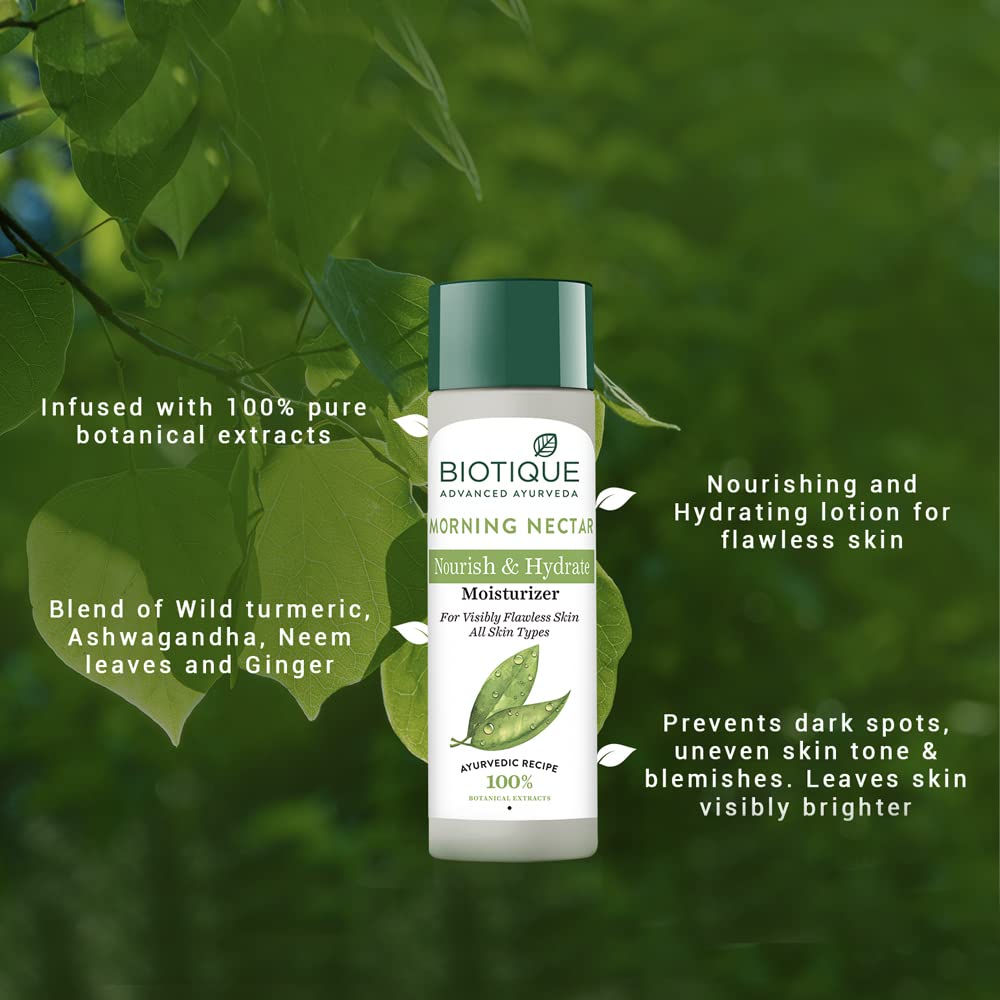 Biotique - Morning Nectar Nourish & Hydrate Visibly Flawless Skin Moisturizer 190ml