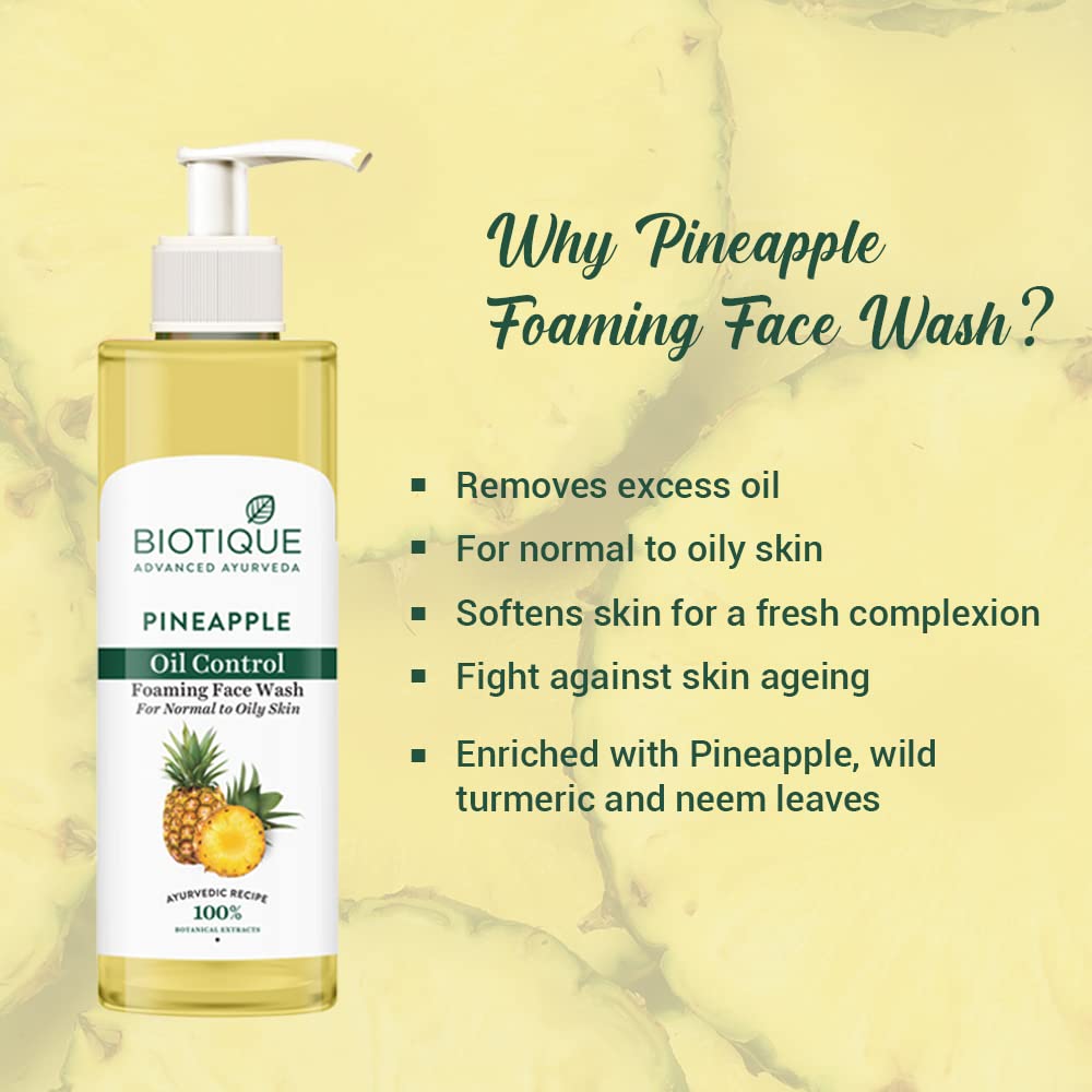 Biotique Pineapple Oil Control Foaming Face Wash 200ml